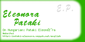 eleonora pataki business card